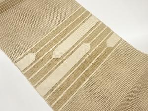 絽綴れ縞に横段模様織出し名古屋帯